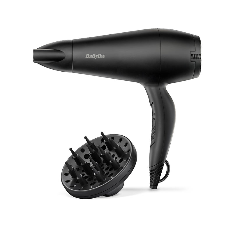 Secador 2200W com difusor Preto SMOOTH D215DE BABYLISS