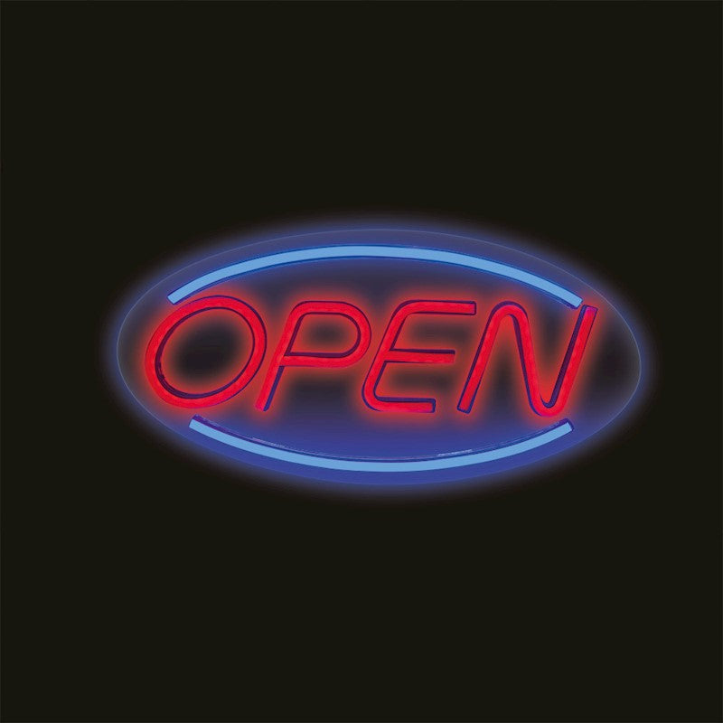 Neon LED OPEN Azul Vermelho