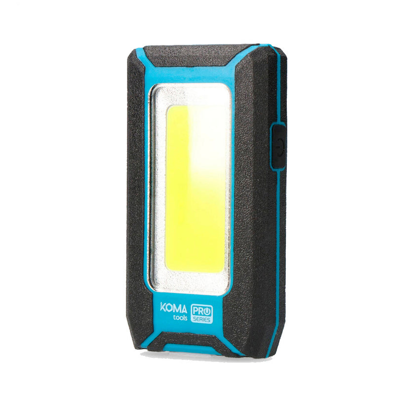 Lanterna Profissional COB LED 8W 500lm. Recarregável com USB com Gancho + Função Power Bank