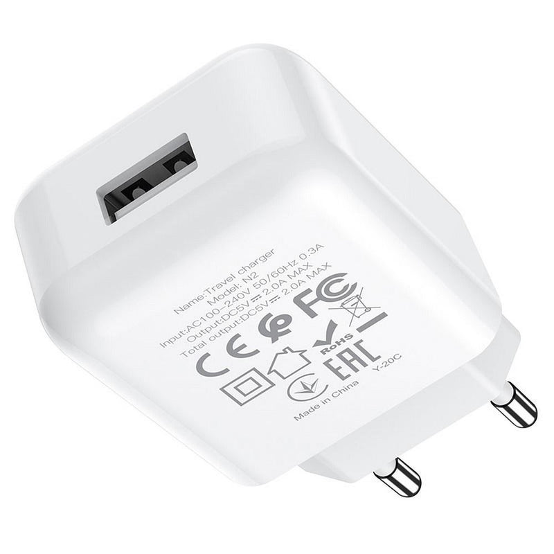 Adaptador HOCO USB A 2A N2 branco