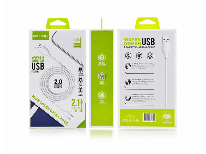 Green On Fast Lightning Cable LS372 2M