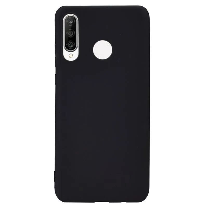 Capa Silicone Preta Huawei P30 Lite