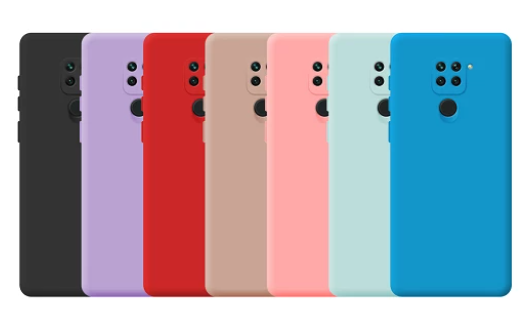 Capa de silicone macio para Xiaomi Redmi Note 9 com câmera 3D