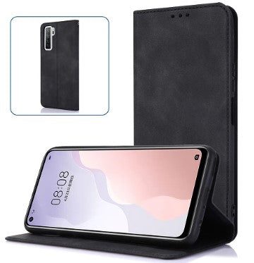 Capa flip em couro sintético para Xiaomi Redmi A3 com suporte para cartão