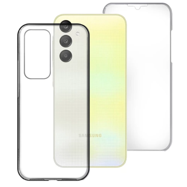 Capa Dupla Samsung Galaxy A25 Silicone Transparente Frente e traseira