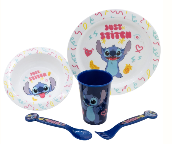 Stitch - conjunto de refeição - 5 peças