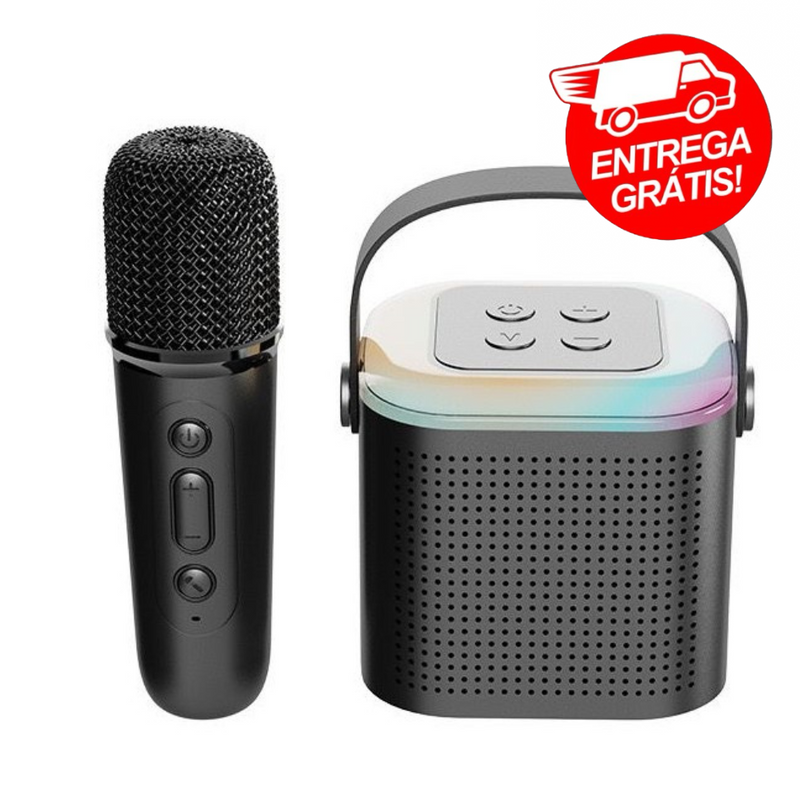 Alto-falante Bluetooth Sem Fio Portátil Com Luz RGB Do Microfone