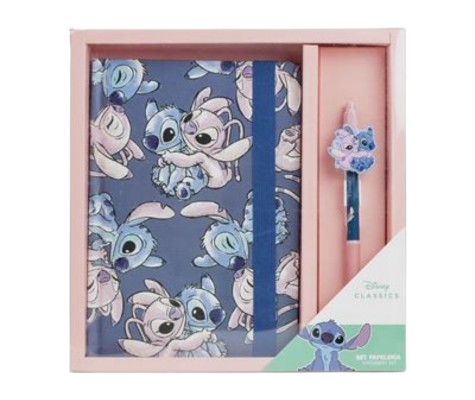 Bloco de Notas + Caneta Stitch Disney