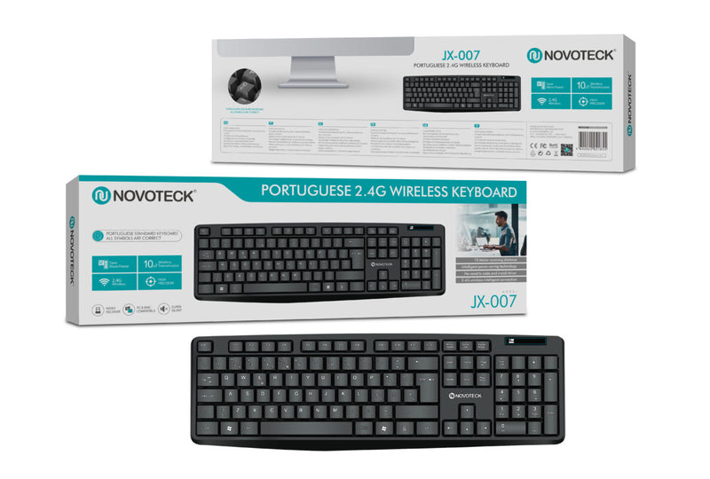 Teclado Português Wireless Novoteck JX-007