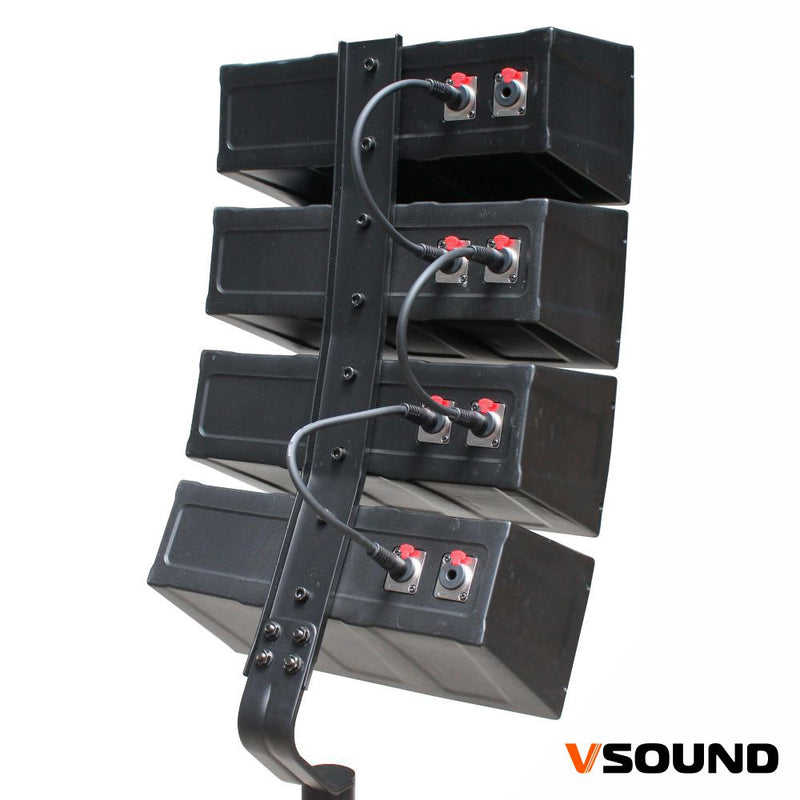 Sistema Line-Array Ativo 8 colunas 2X4"+SUB 18" 1200W VSound