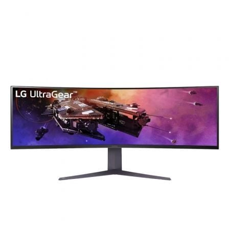 LG UltraGear 45GR75DC-B Monitor de jogos ultrapanorâmico curvo de 44,5"/ Dual QHD/ 1ms/ 200Hz/ VA/ Altura ajustável/ Preto