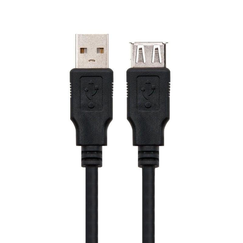 Cabo de Extensão USB 2.0 Nanocabo 10.01.0202-BK/ USB Macho - USB Fêmea/ 1m/ Preto