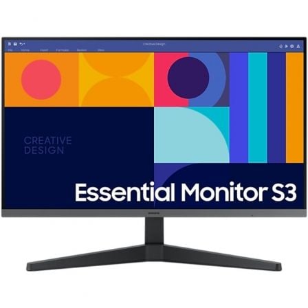 Monitor Profissional Samsung Essential Monitor S3 S24C330GAU/ 24"/ Full HD/ Preto