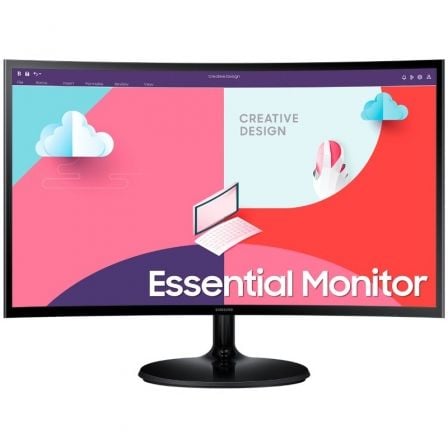 Monitor Curvo Samsung Essential Monitor S3 S24C364EAU/ 24"/ Full HD/ Preto