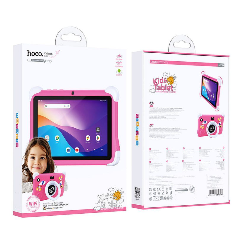 Tablet HOCO Para Crianças 3GB / 32GB HD Android 14 HI10 Rosa