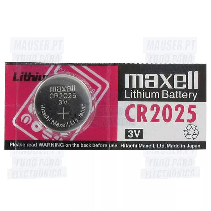 Pilha de lítio CR2025 3.0V 170mAh - Maxell