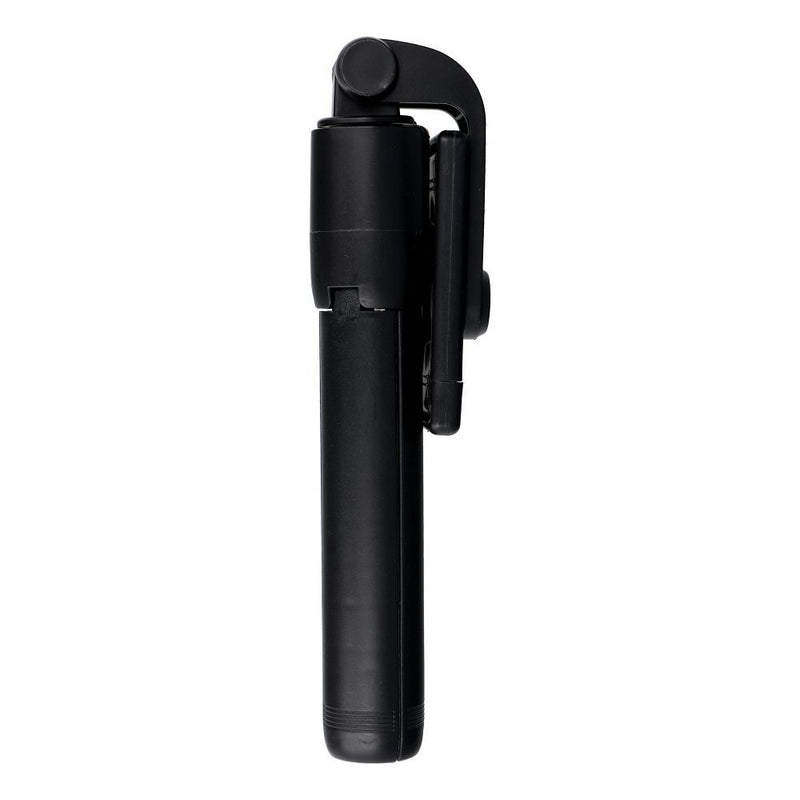 Suporte para selfies com tripé de controle remoto Bluetooth + LED preto R1