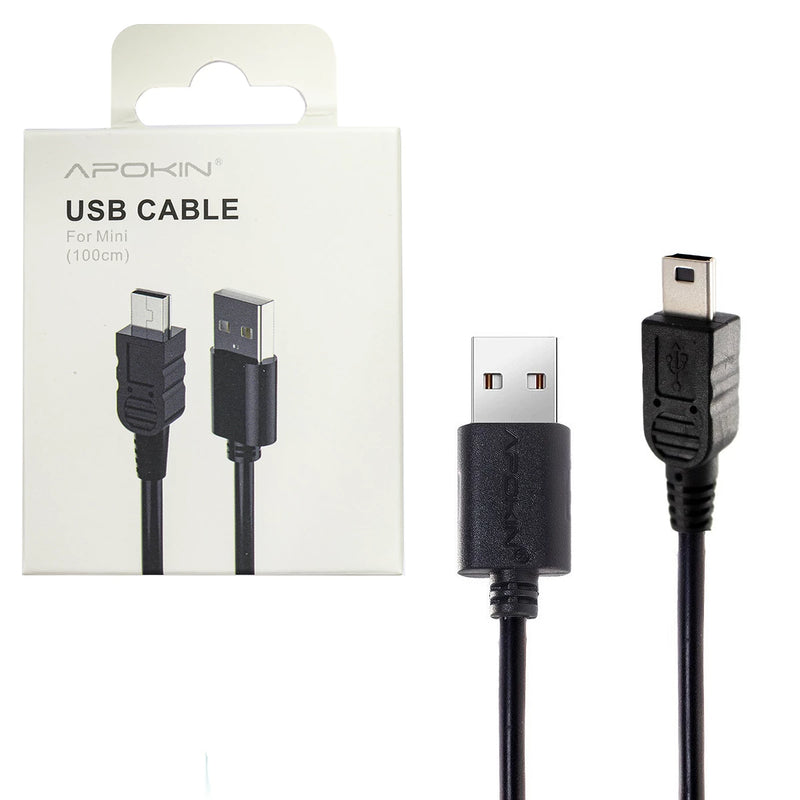 Cabo de Dados e Carregamento APOKIN USB 2.0 para MiniUSB 1m