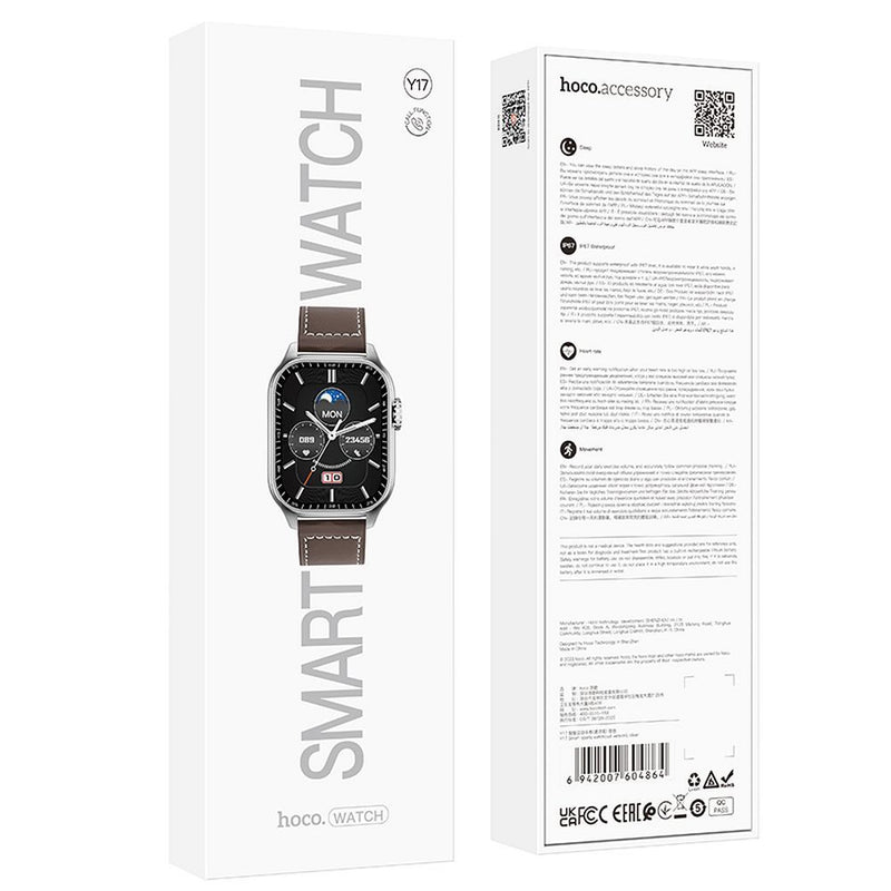 Smartwatch Hoco Y17 Relógio esportivo inteligente (versão de chamada) Prata