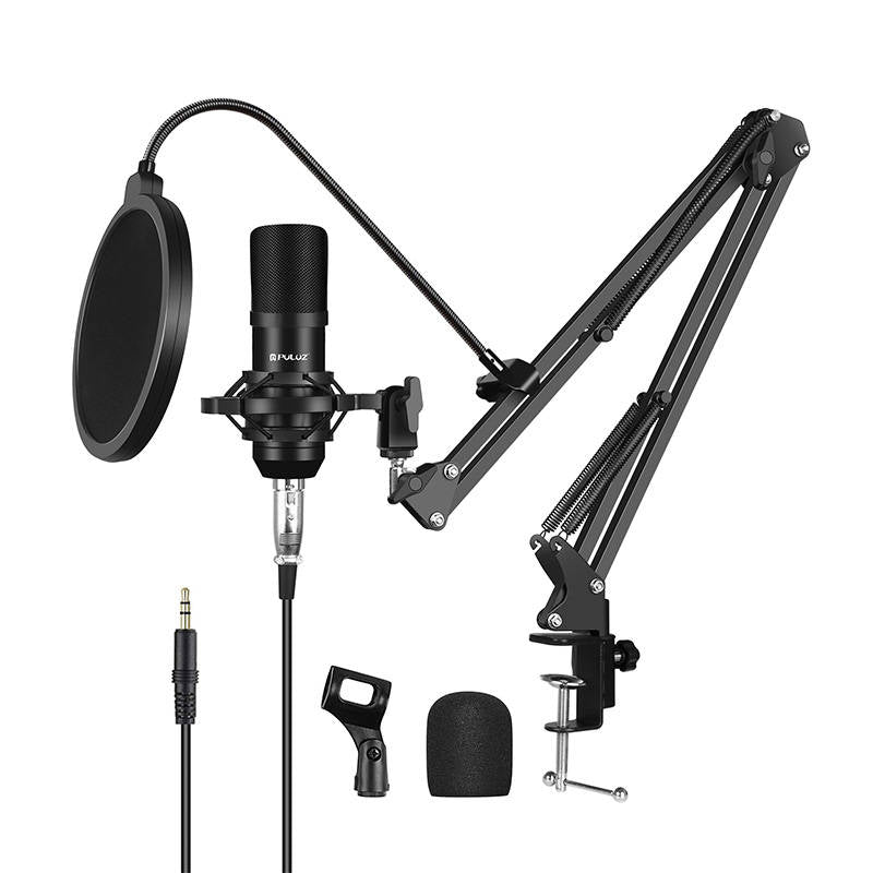 Microfone condensador Puluz PU612B Studio Broadcast