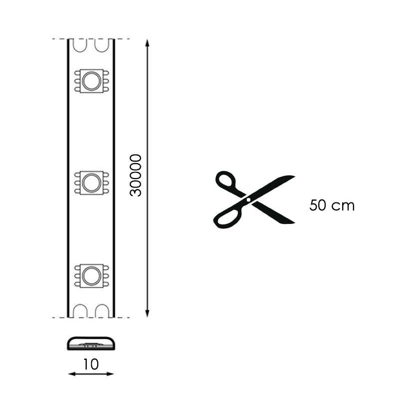 Pacote de Fita de Led 24V 5050 16L Rgb - 30 Metros