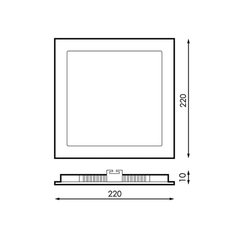 Painel Led Quadrado Serie Slim 20W