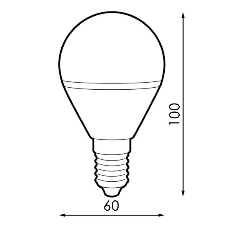 Lâmpada Led E14 G60 7W 3000k