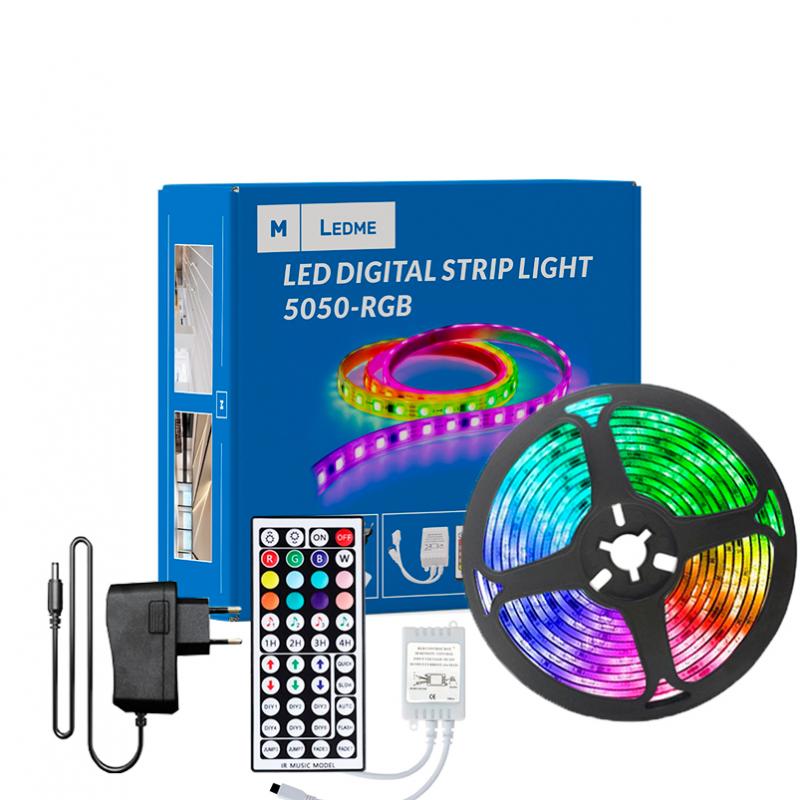 Pack Fita de Led 12V 5050 30L Rgb - 5 Metros