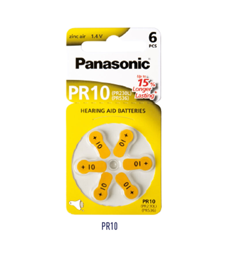 Pack 6x Pilhas p/ Aparelhos Auditivos - PR70/PR10/PR230/AZA10 - PANASONIC