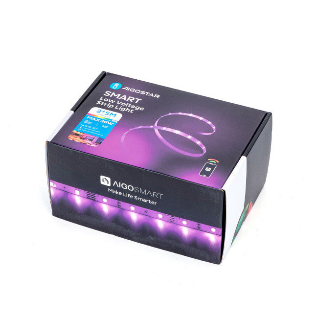 Fita Led WiFi Inteligente 10 Metros (2 x 5m) RGB 36W Aigostar