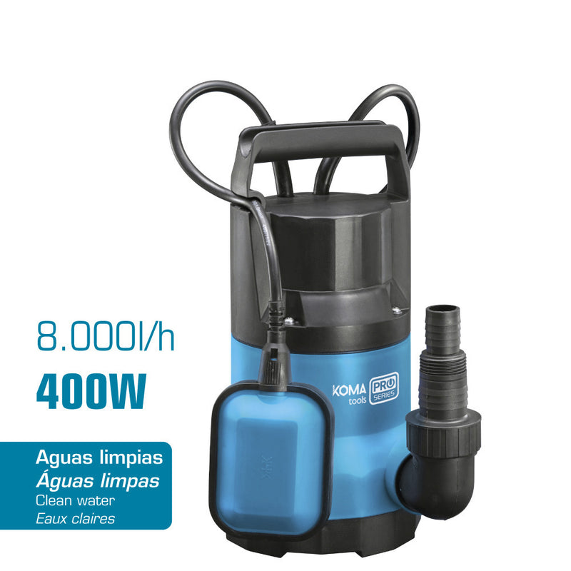 Bomba de Extração de Agua Limpa  400W 17x30cm KOMA TOOLS