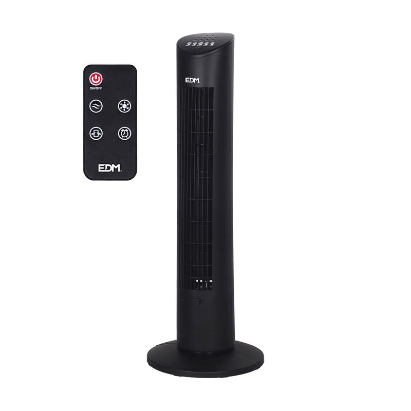 Ventoinha de torre Potência: 60W com controle remoto Preto 28x78,3cm EDM