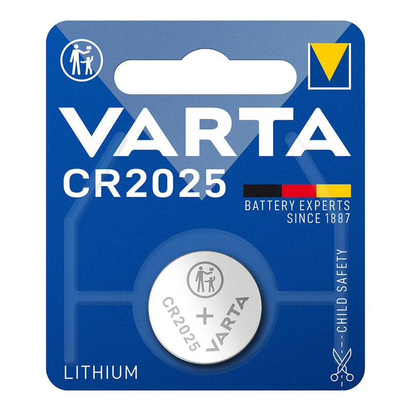 Micro Pilha Botão Varta Litio CR2025 3V (Blister 1 UN) Ø20,0X2,5mm